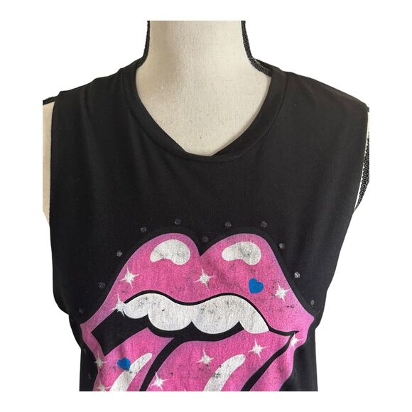 2012 The Rolling Stones Shirt Rock Band Sleeveless Women's‎ Tee Size L - Picture 3 of 14